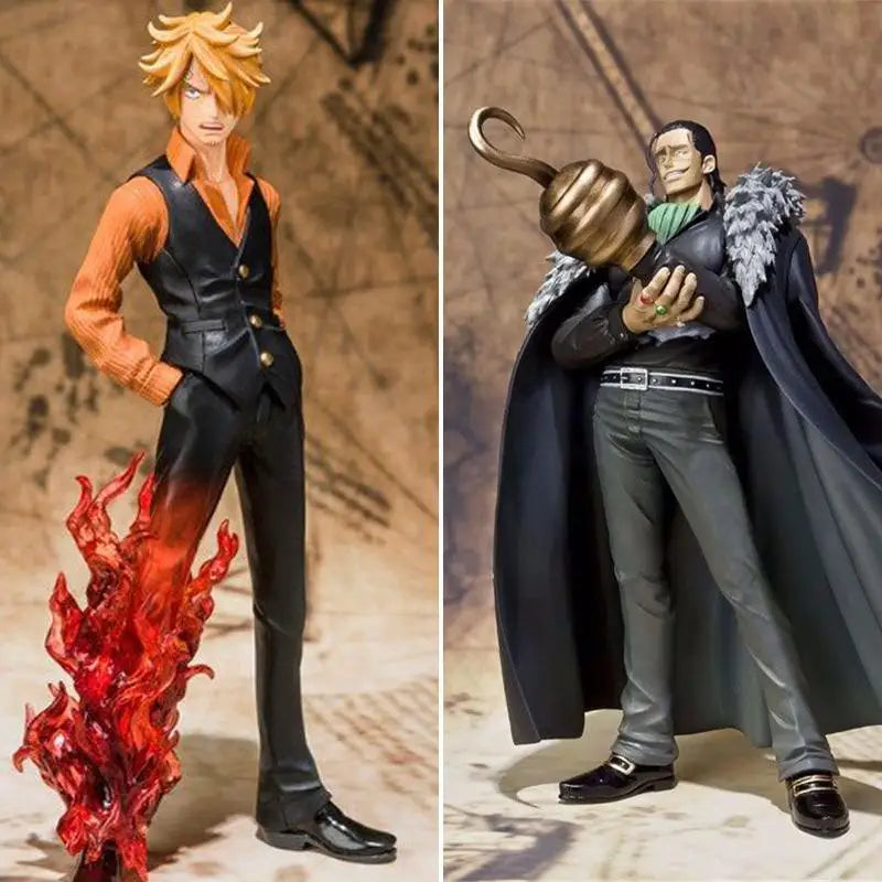 One Piece Vinsmoke Sanji orange outfit or Sir Crocodile figure