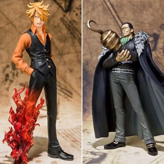 One Piece Vinsmoke Sanji orange outfit or Sir Crocodile figure