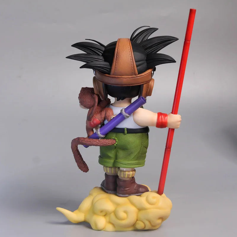 Dragon Ball Son Goku Figure on Nimbus cloud with little monkey