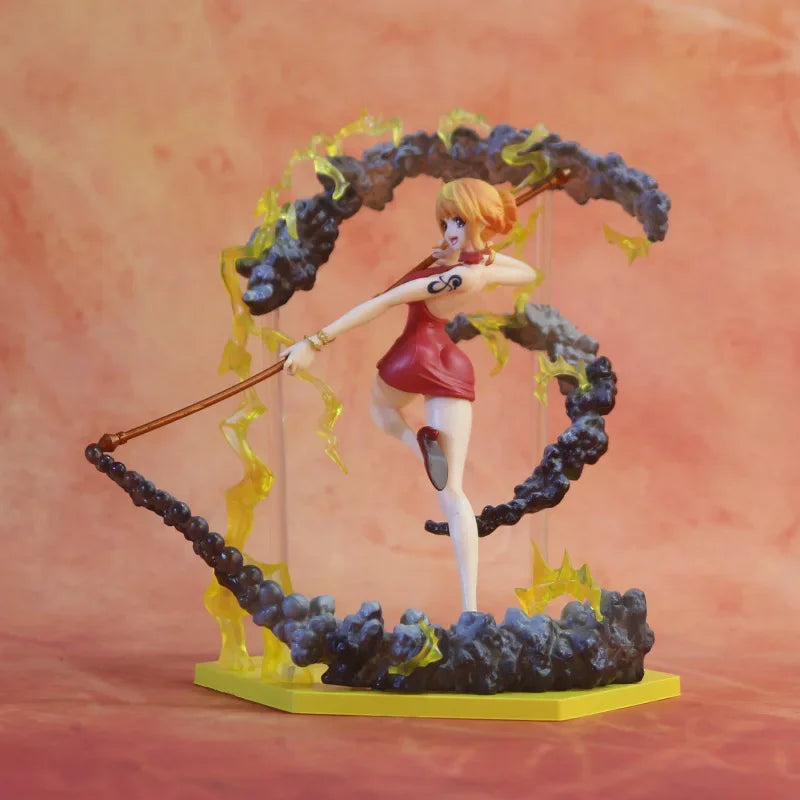 One Piece Nami using weather weapon figure