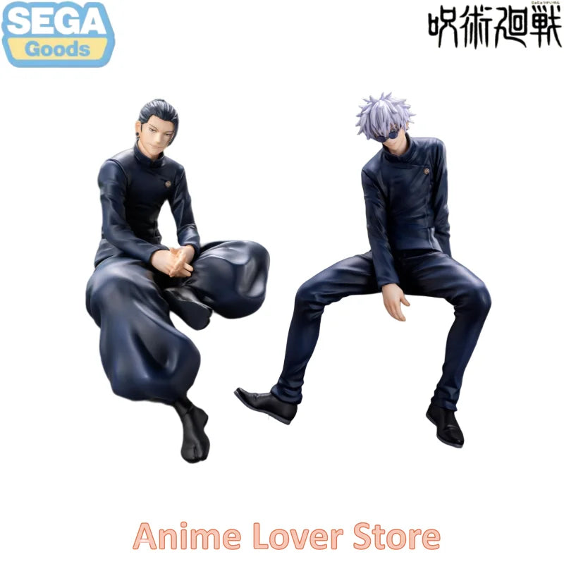 FuRyu SEGA Jujutsu Kaisen Satoru Gojo, Geto Suguru, Fushiguro Megumi, Kugisaki Nobara, and Itadori Yuji sitting pose figures