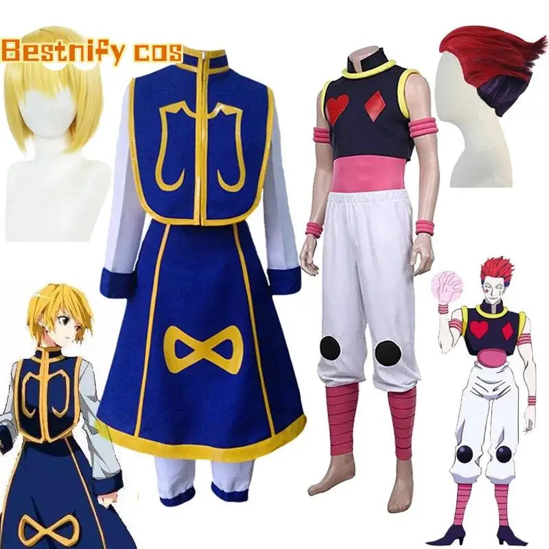 HUNTER×HUNTER Kurapika or Hisoka Cosplay Costume and wigs