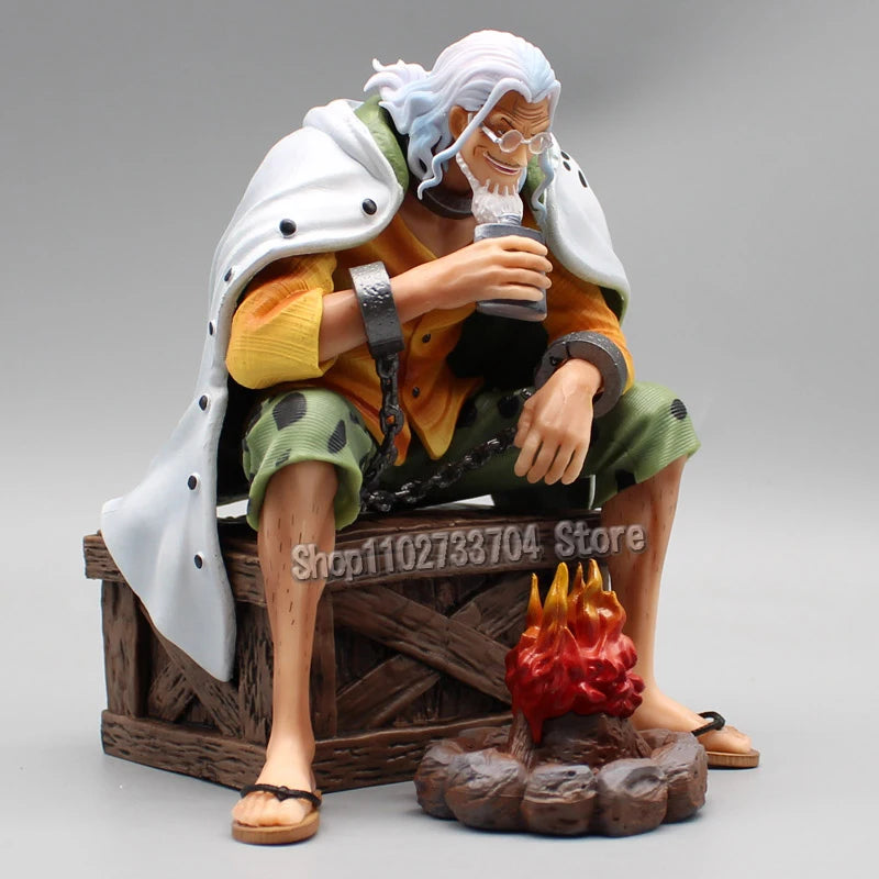 One Piece Figure Rayleigh Silvers with Campfire