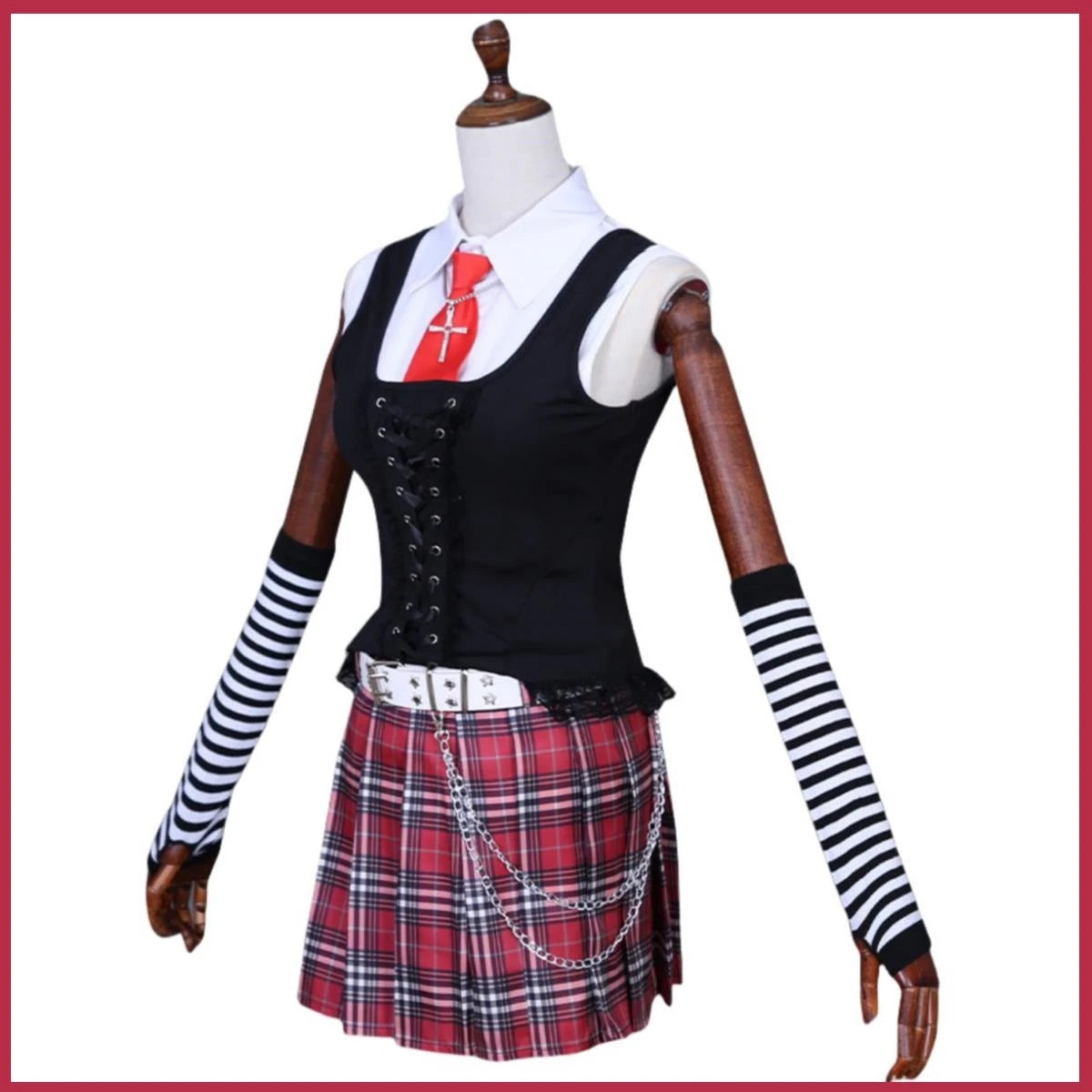 Anime Death Note Miss Misa Cosplay Uniform w/Wig and Lattice Skirt