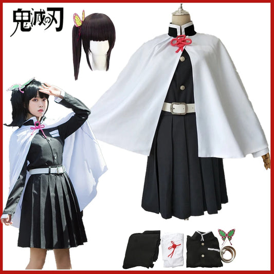 Demon Slayer Kanao Tsuyuri Kanawo Cosplay Costume and Wig