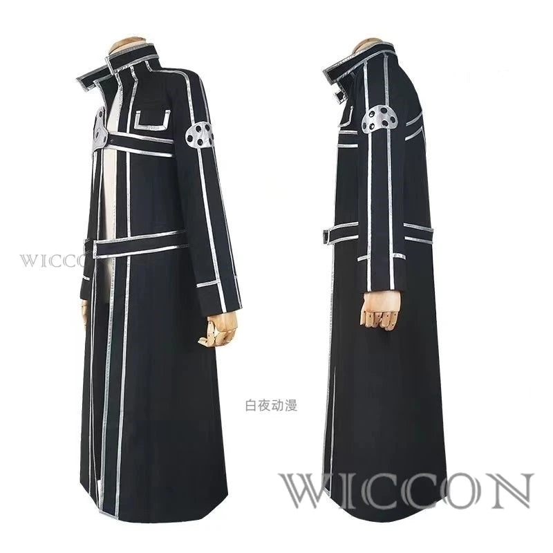 Sword Art Online Cosplay Costume Black cloak and wig