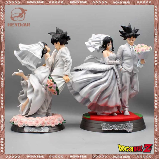 Dragon Ball Son Goku and Chichi Wedding Statues