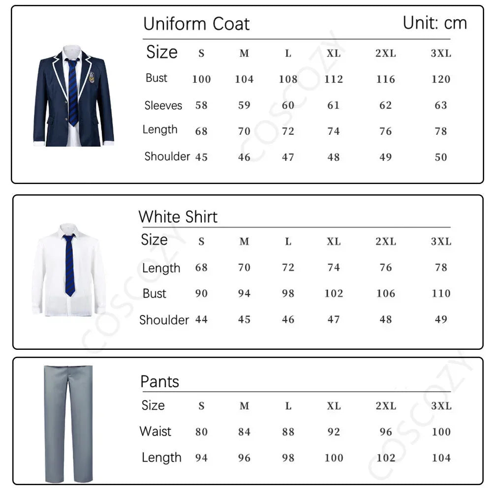 BLUE LOCK Full Suit Isagi High School Cosplay Costume Uniform