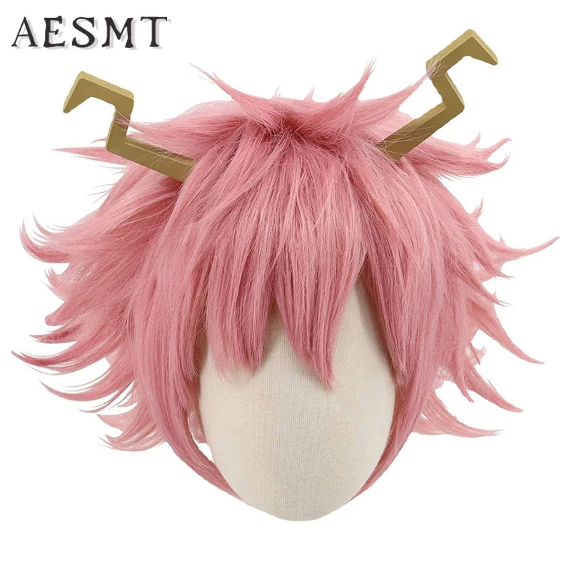 My Hero Academia Mina Ashido Pink Wig Cosplay