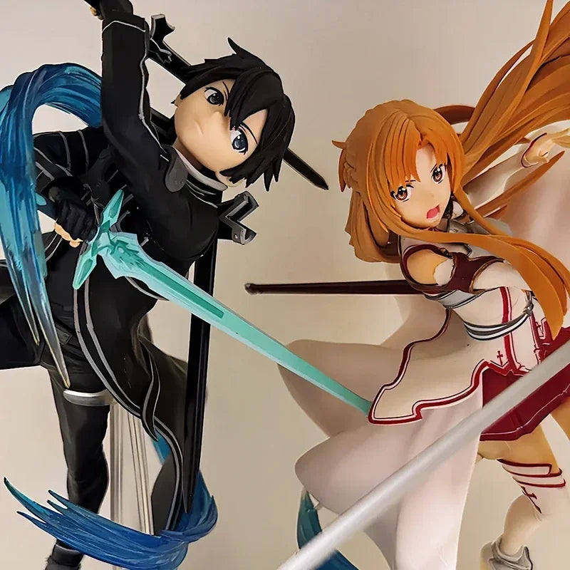 Sword Art Online Yuuki Asuna and Kirito figures