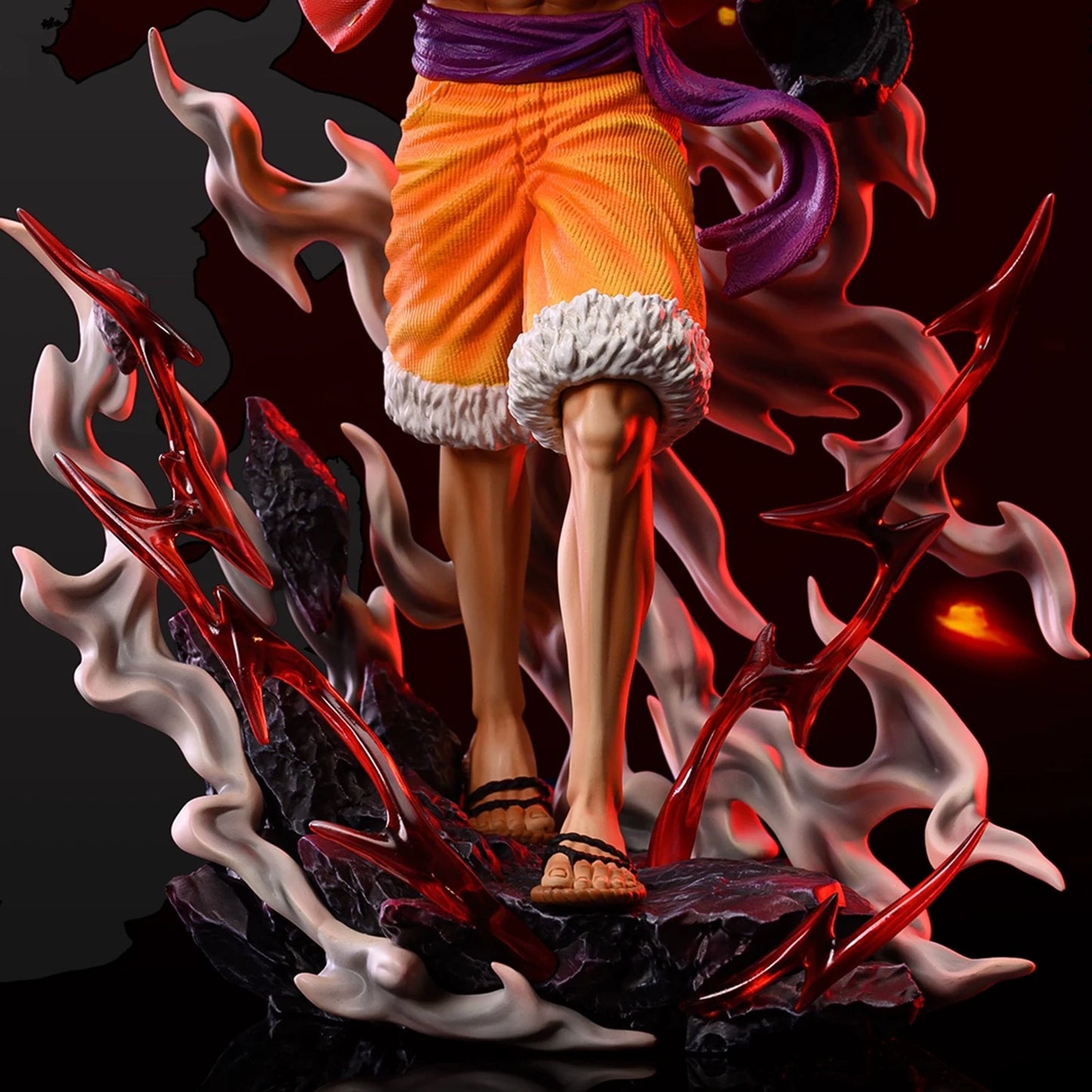 One Piece Luffy Haki fist and black cape figure