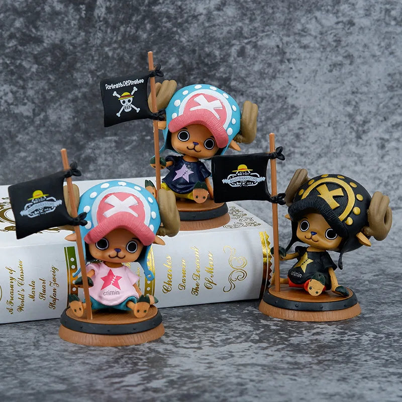 One Piece Figure Chopper With Pirate Flag