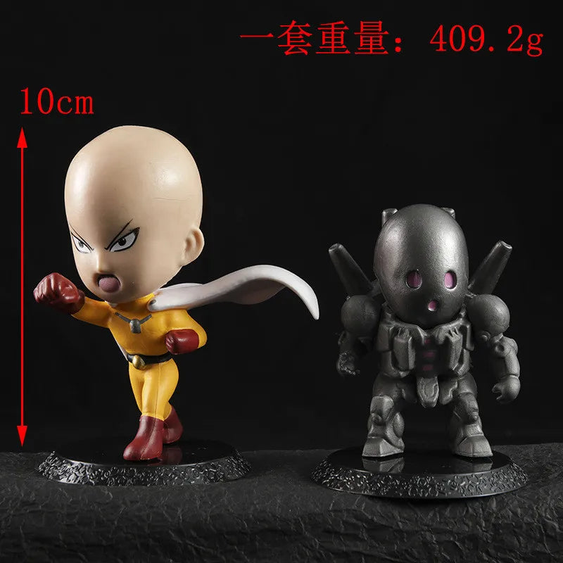 6Pcs/1Set One Punch Saitama, Genos, Terrible Tornado, Mumen Rider, and Silver Fang