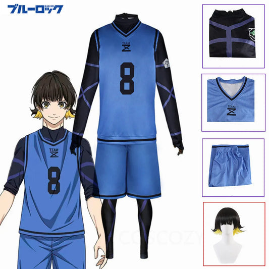 Blue Lock Bachira Meguru Cosplay Football Uniform