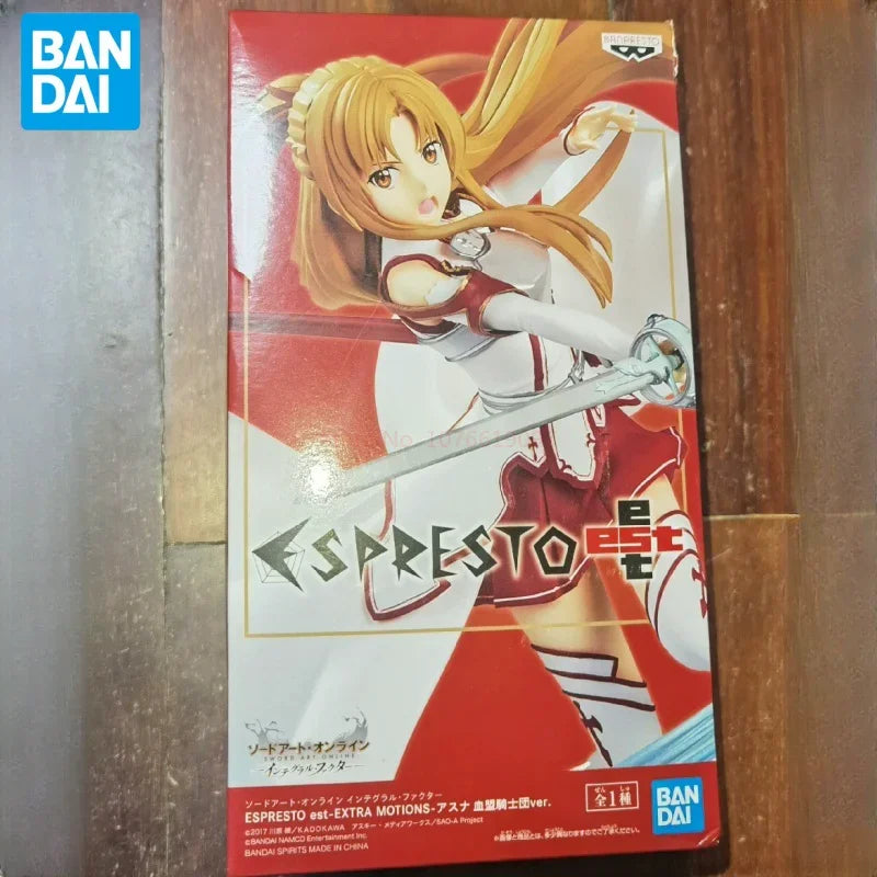 Sword Art Online Banpresto Asuna Knights Of The Blood and Kirito Black Swordsman figures